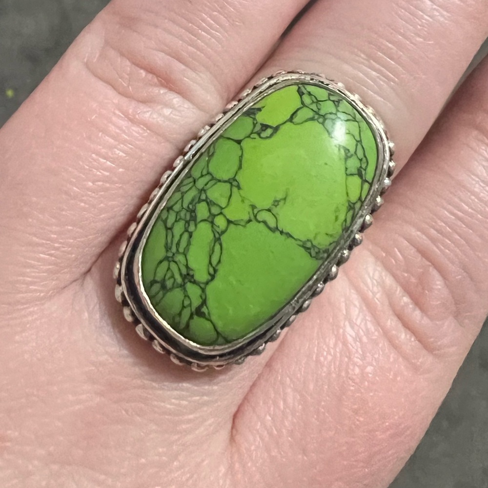 Green Turquoise Ring - image 1